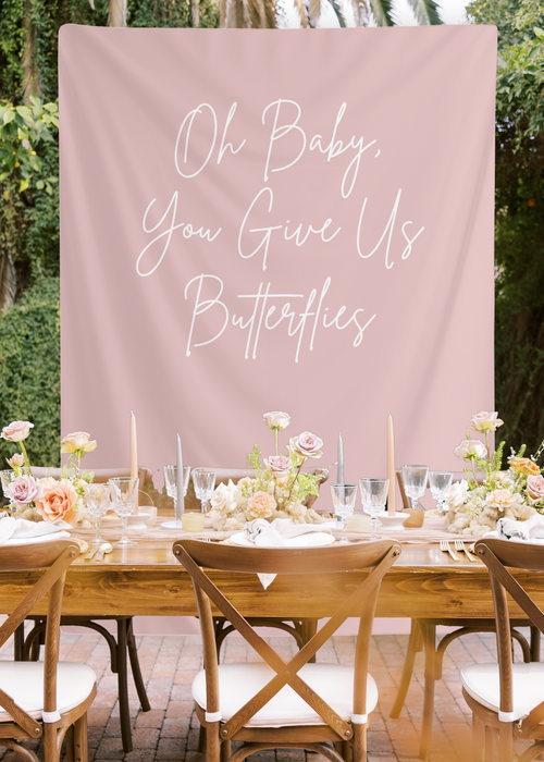 Butterfly Baby Shower Backdrop